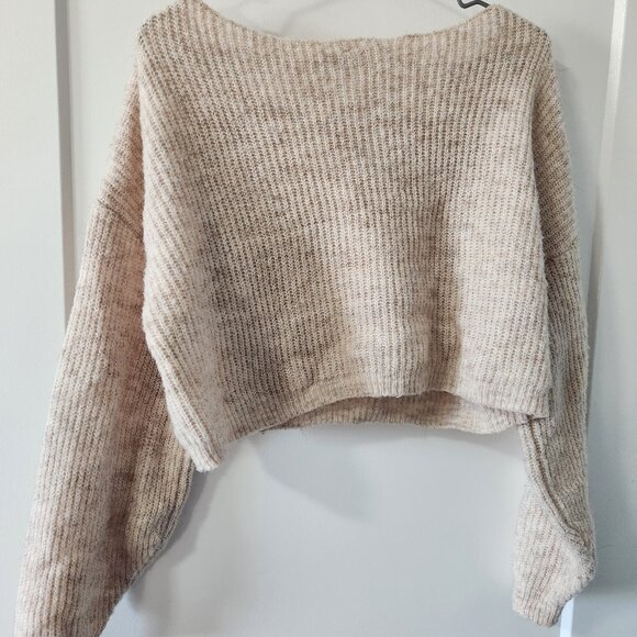 Sweaters - Off the shoulder fuzzy sweater